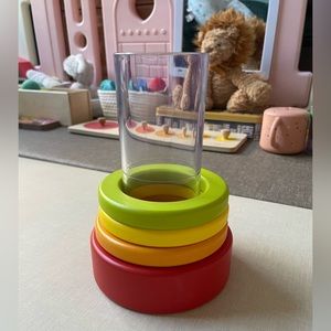 Lovevery Clear Tube with Stacking Rings 9-10 months